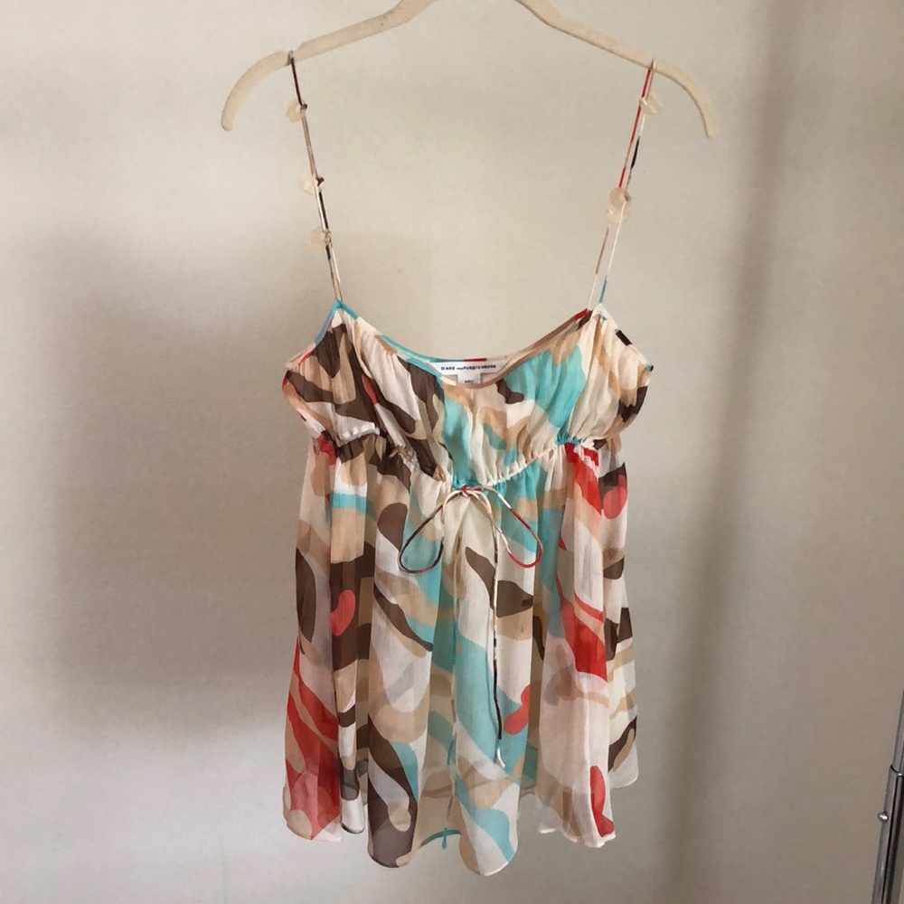 Diane von Furstenberg chiffon and silk camisole